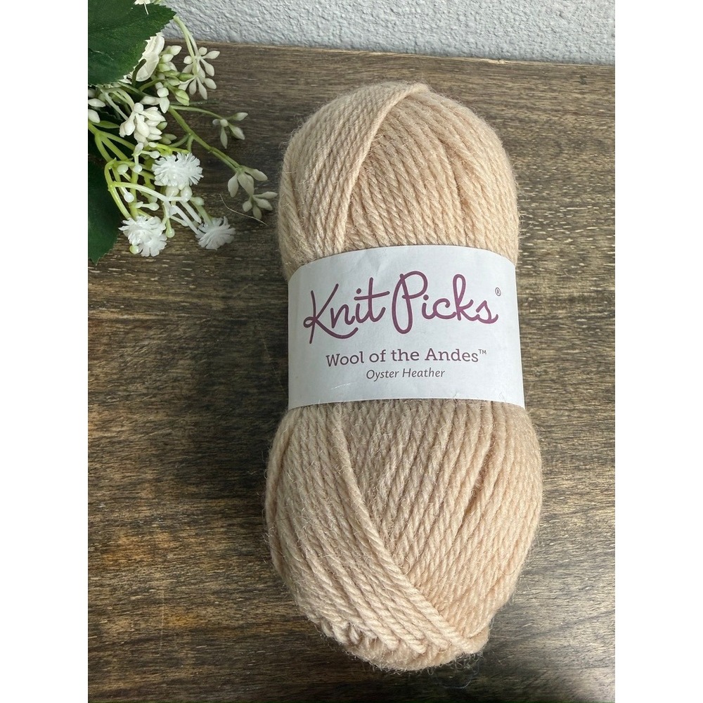 Knit Picks Wool of the Andes Oyster Heather Worsted 100% Peruvian Highland Wool